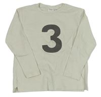 Krémové triko s číslem Zara
