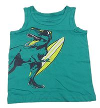 Zelené tíko s dinosaurem se surfem Primark