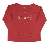 Červené triko s nápisem Roxy