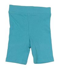 Azurové žebrované elastické kraťasy Primark
