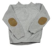 Šedý melírovaný svetr Primark