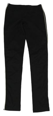 Černé legíny s třpytivým pruhem C&A