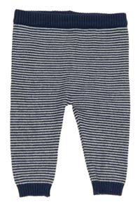 Tmavomodro-bílé pruhované pletené tepláky M&S