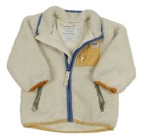 Béžová huňatá podšitá bunda s šusťákovou kapsou Primark