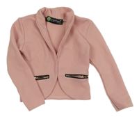 Růžové bolerko se zipy