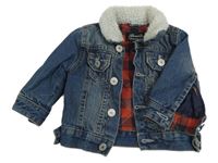 Tmavomodrá riflová zateplená bunda Denim Co.