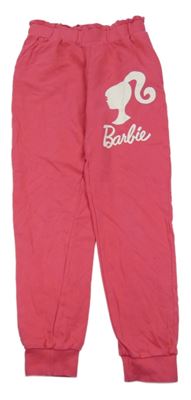 Tmavorůžové tepláky s Barbie