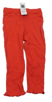 Nové - Červené žebrované legíny Dunnes