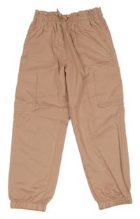 Starorůžové lehké cuff kalhoty s kapsami H&M