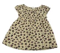 Pískové vzorované bavlněné šaty H&M