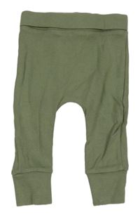 Khaki žebrované lehké tepláky George