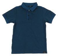 Petrolejové vzorované polo tričko George