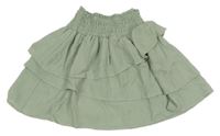 Světlezelená vrstvená sukně H&M