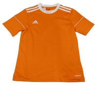 Oranžové sportovní funkční tričko s logem Adidas