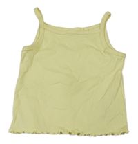 Žlutý žebrovaný crop top Kiki&Koko