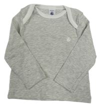 Šedé melírované triko Petit Bateau