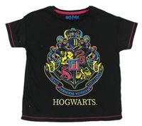 Černé tričko s barevným potiskem - Harry Potter 