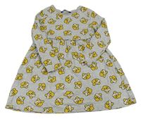 Světlešedé melírované bavlněné šaty s Pudseym George