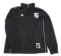Černá sportovní funkční mikina s erbem a logem Adidas