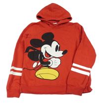 Červená mikina s Mickeym a kapucí H&M