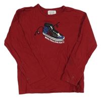 Vínové triko s botou 