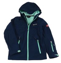 Tmavomodrá sofhshellová bunda s kapucí Trollkids