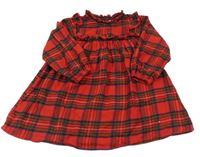 Červeno-zeleno-modré kostkované šaty Next