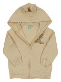 Smetanová propínací mikina s Bambim a kapucí Disney