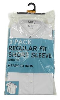 Nové - 2x bílá košile s krátkým rukávem M&S