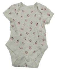 Bílé body s růžovými kvítky Primark