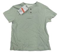 Nové - zelené tričko s knoflíky H&M