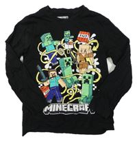 Černé triko s Minecraft 