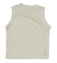 Bílý žebrovaný crop top Shein