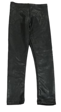 Černé koženkové legíny H&M