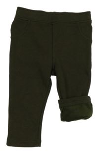 Khaki zateplené teplákové kalhoty Topomini
