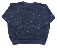 Tmavomodrá vzorovaná mikina Nike