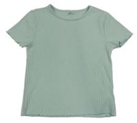 Světlemodré crop žebrované tričko Only