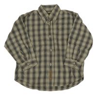 Béžovo-tmavomodrá kostkovaná košile Timberland