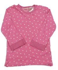Růžové puntíkaté pyžamové triko 