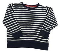 Tmavomodro-bílá pruhovaná mikina Next