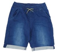 Tmavomodré teplákové riflové kraťasy Pepperts