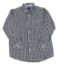 Tmavomodro-bílá kostkovaná košile Tommy Hilfiger