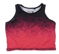 Černo-fuchsiový sportovní crop top Ergeenomixx