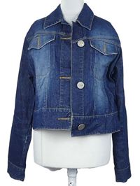 Dámská tmavomodrá riflová crop bunda New Look 