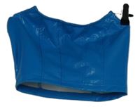 Dámský modrý latexový crop top Shein