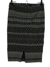 Dámská černo-bílá vzorovaná pouzdrová sukně Next 