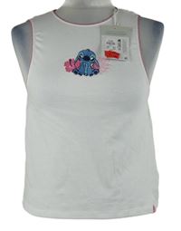 Nové - Dámská bílá košilka se Stitchem Disney + Primark 