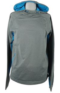 Pánská šedo-modrá sportovní funkční mikina s kapucí Puma