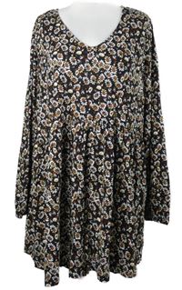 Dámská černá květovaná tunika Rainbow 