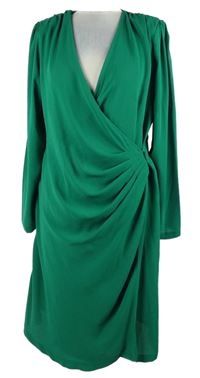 Dámské zelené šaty s řasením Very 